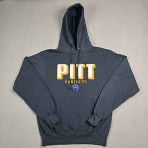Pittsburgh Panthers NCAA Champion Gray Pullover Hoodie Size Small College Sports